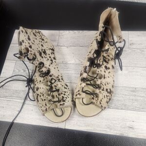 Matisse calf hair gladiator sandal